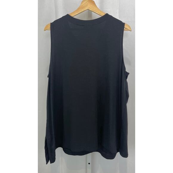 J. JILL Wearever Sleeveless Tank Top Pullover Stretch Rayon Jersey Black Size XL - Picture 2 of 11